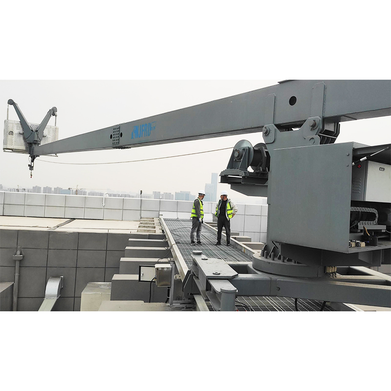 Track type fixed arm window cleaning machine